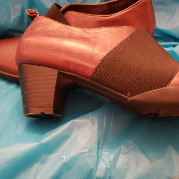 Wolky Womens Brown Black Leather Slip On Casual Chunky Shoes EUR 39 US S… - Picture 2 of 5